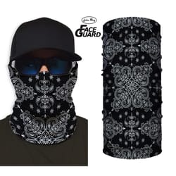 John Boy Paisley Face Guard Black/White One Size Fits Most