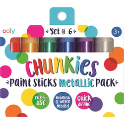 Ooly Chunkies Metallic Paint Sticks 6 pk