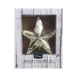 Celebrations Incandescent Assorted Mercury Star Tree Topper 10 in.