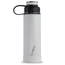 EcoVessel Boulder 20 oz Whiteout BPA Free Insulated Water Bottle w/ Strainer