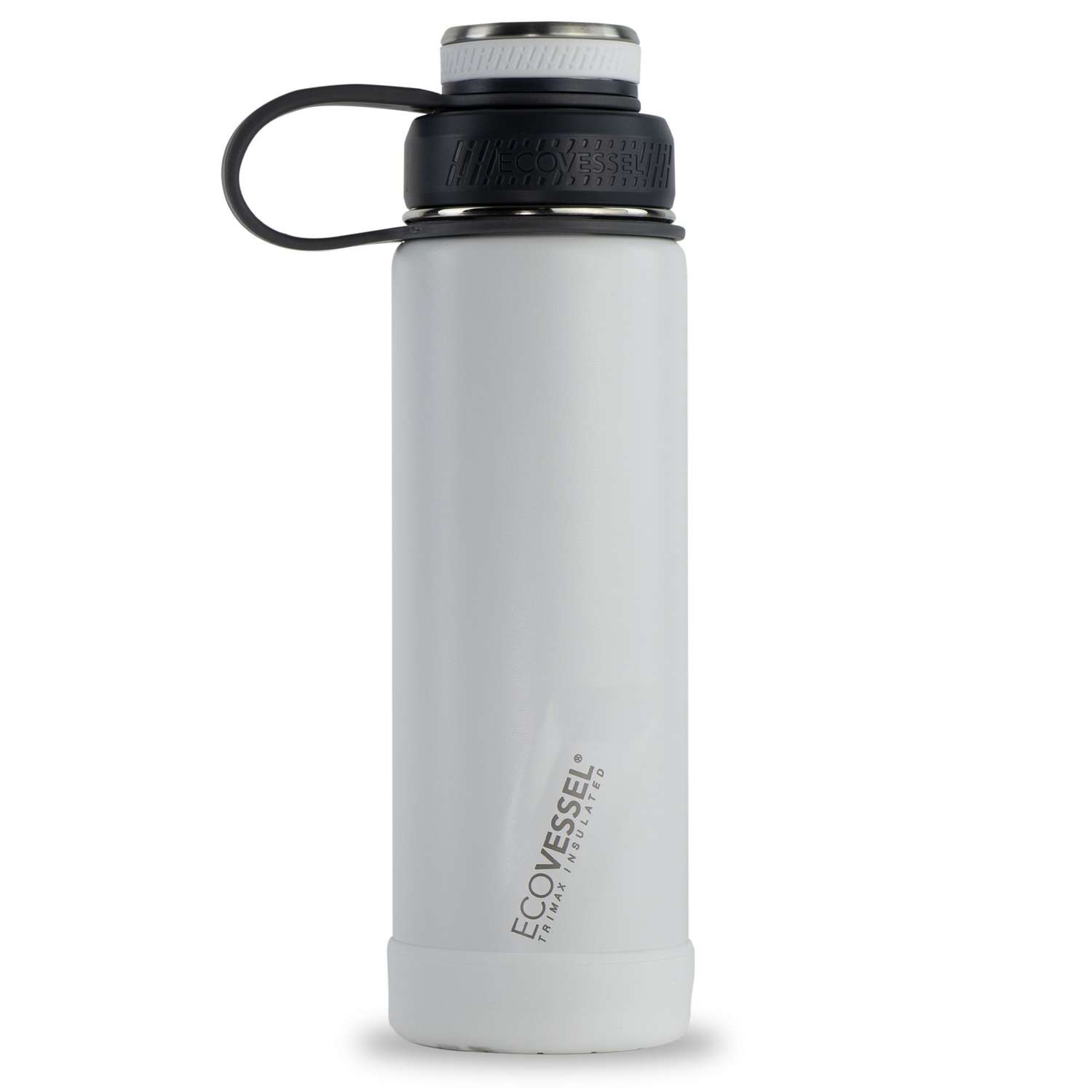 EcoVessel Boulder 20 oz Whiteout BPA Free Insulated Water Bottle w