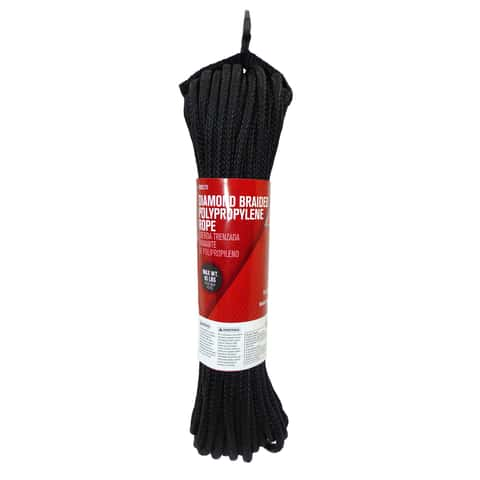 1/4 Polyester Rope Black