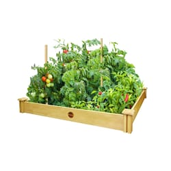 Miracle-Gro 5.5 in. H X 48 in. W X 48 in. D Cedar Elevated Garden Bed Kit Brown