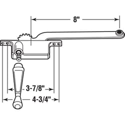 Prime-Line Bronze Steel Left Single-Arm Casement Window Operator For Steel Framed Windows