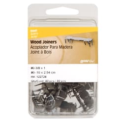 HILLMAN 3/8 in. Wood Joiner Galvanized Steel Wood Joiner Flat Head 30 pk