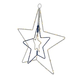 Celebrations LED Clear/Warm White 12 in. Star Hanging Decor