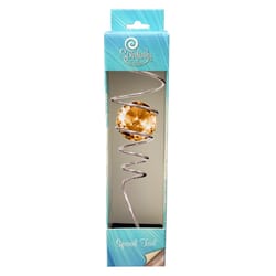 Spinfinity Designs Multi-color Stainless Steel 11 in. Silver Amber Tail Outdoor Spinner
