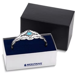 Montana Silversmiths Women's Montana Skies TQ Cuff Silver/Turquoise Bracelet One Size Fits Most