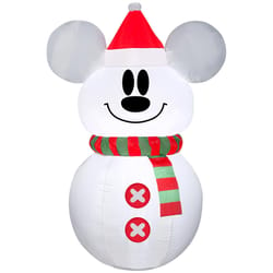 Gemmy Airblown LED White 3.5 ft. Mickey Mouse Snowman Inflatable