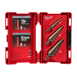 Milwaukee Cobalt Step Drill Bit Set 3-Flat Shank 3 pc