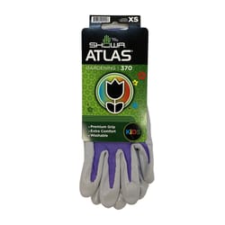 Atlas Unisex Indoor/Outdoor Gardening Gloves Gray/Purple S 1 pair