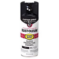 Rust-Oleum Stops Rust Custom Spray 5-in-1 Gloss Black Spray Paint 12 oz