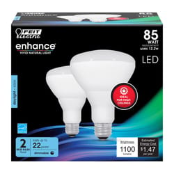 Feit Enhance BR30 E26 (Medium) LED Bulb Daylight 85 Watt Equivalence 2 pk