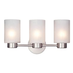 Westinghouse Sylvestre 3-Light Brushed Nickel Gray Cylindrical Wall Sconce