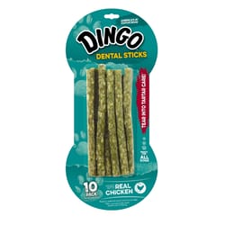 Dingo Large Puppy Dental Sticks Chicken 5 in. L 10 pk