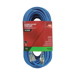 Ace Outdoor 100 ft. L Blue Extension Cord 16/3 SJOW