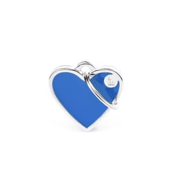 MyFamily Basic Handmade Blue Heart Aluminum Dog Pet Tags Small