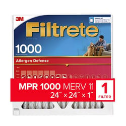 Filtrete 24 in. W X 24 in. H X 1 in. D 1000 MERV Pleated Allergen Air Filter 1 pk