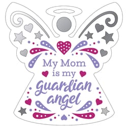 Reflective Words Mom 4 in. H X 4 in. L Multicolored Wood Sentimental Hangers