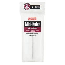 Wooster Mini-Koter Microfiber 6 in. W X 3/8 in. Mini Paint Roller Cover 2 pk