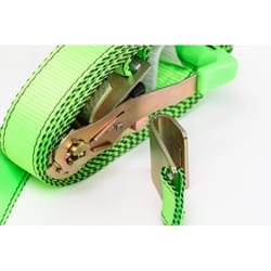 Fusion Grip 2 in. W X 27 ft. L Green Ratchet Tie Down Strap 3667 lb 1 pk