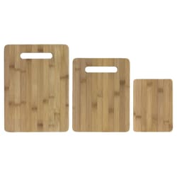 Totally Bamboo 13 in. L X 9.5 in. W X 0.38 in. Bamboo Cutting Board Set