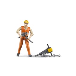 Bruder Bworld Construction Worker Toy Plastic Multicolored 6 pc