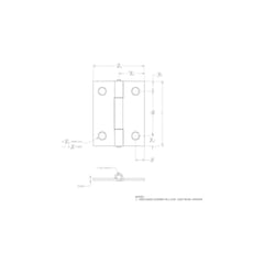 Ace 2.75 in. W X 2 in. L Chrome Steel Narrow Hinge 2 pk