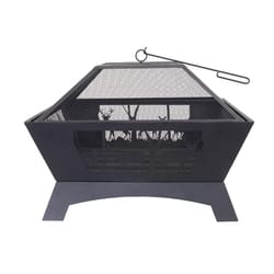 Blue Sky Outdoor Living 27.95 in. W Steel Square Wood Fire Pit