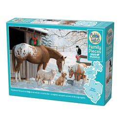 Cobble Hill Winter Barnyard Jigsaw Puzzle 350 pc