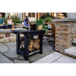 Breeo X Series Black Rectangular Poly Lumber Side Table
