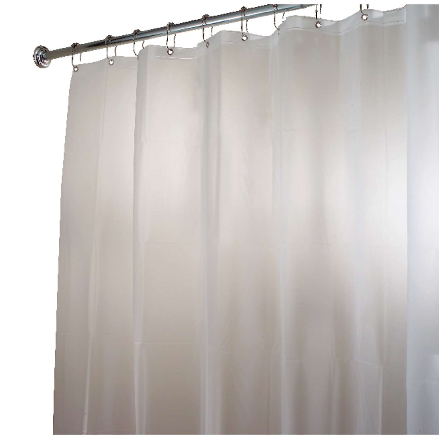 iDesign 72 in. H X 108 in. W Frosted Eva Shower Curtain Liner Polyester ...