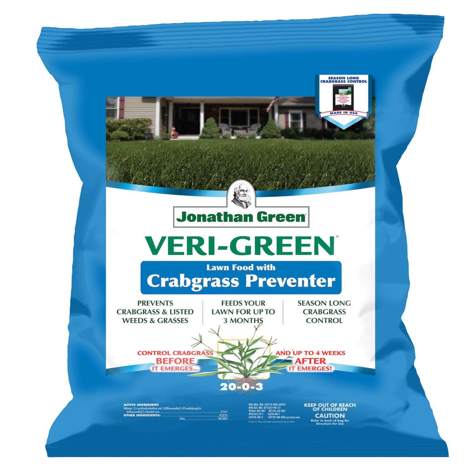 Jonathan Green VeriGreen Crabgrass Preventer Lawn Fertilizer For All