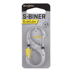 Nite Ize S-Biner Slidelock 1.8 in. D Stainless Steel Silver Carabiner Key Chain