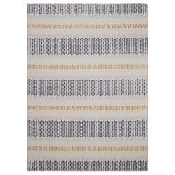 Linon Home Decor Haussler 7 ft. W X 9 ft. L Blue/Cream Coastal Polyester Accent Rug