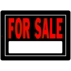 Hillman English Black For Sale Sign 10 in. H X 14 in. W
