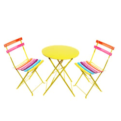 Alpine 3 pc Multi-color Metal Bistro Set