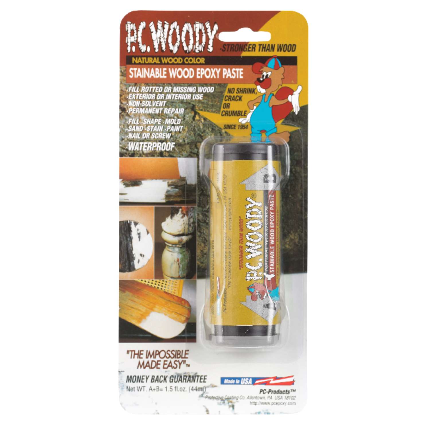 Pc Woody Tan Two Part Wood Epoxy Paste 1 5 Oz Ace Hardware