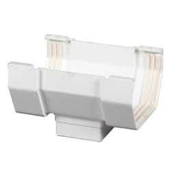 Amerimax 5.8 in. H X 3.5 in. W X 5.8 in. L White Vinyl U Gutter Drop Outlet