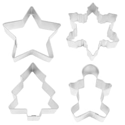 R&M International Corp 0.75 in. L Cookie Cutter Set Silver 4 pc