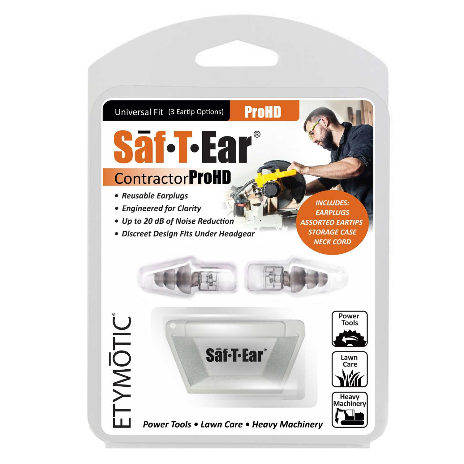 Etymotic SafTEars ProHD 20 dB Ear Plugs Gray 1 pair Ace Hardware