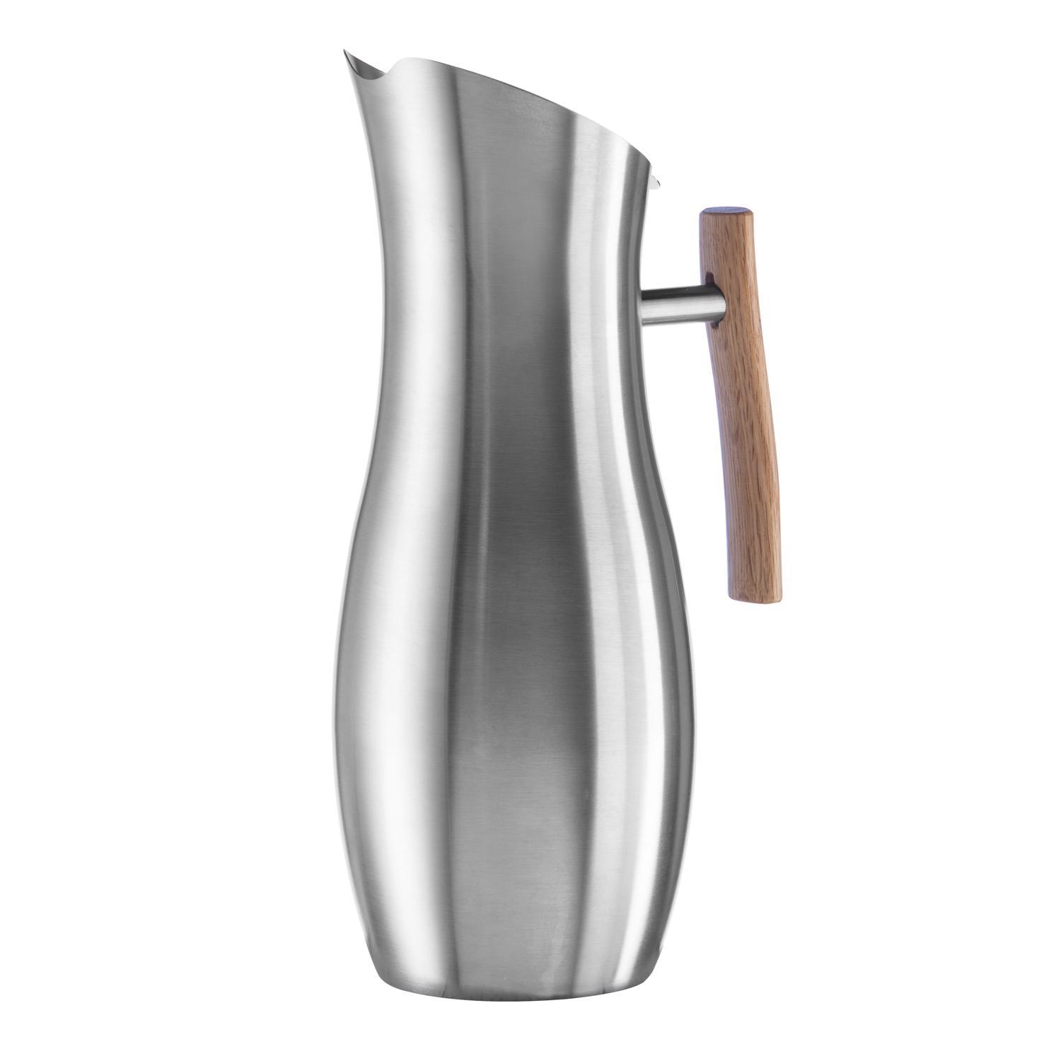 OGGI Slimline 68 oz Silver Pitcher Stainless Steel Sansujyuku sansujyuku.com