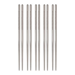 Helen's Asian Kitchen Silver Stainless Steel Chopsticks