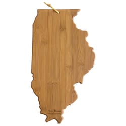 Totally Bamboo 9 in. L X 17 in. W X 1 in. Bamboo Illinois Serving & Cutting Board