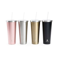 Manna 24 oz Assorted BPA Free Tumbler Lid and Straw