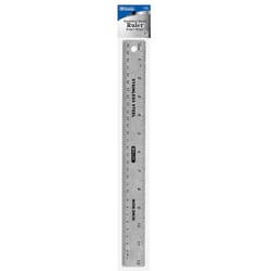 Bazic Products 12 in. L X 0.04 in. W Stainless Steel Ruler Metric and SAE