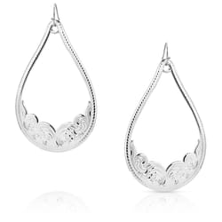 Montana Silversmiths Women's Artistry Teardrop Silver Earrings