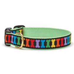 Up Country Multicolor Rainbones Nylon Dog Collar Medium