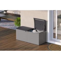 Suncast 59 in. W X 23 in. D Gray Plastic Deck Box 120 gal