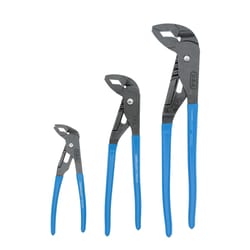 Channellock Griplock 3 pc Steel Pliers Set 6.5, 9.5 and 12.5 in. L